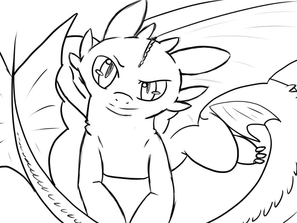 Toothless coloring pages