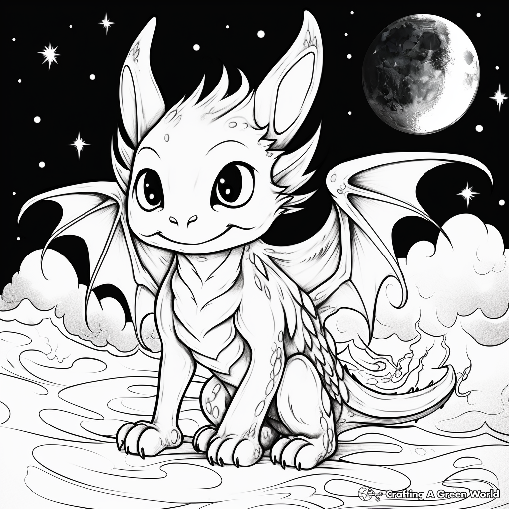 Night fury coloring pages