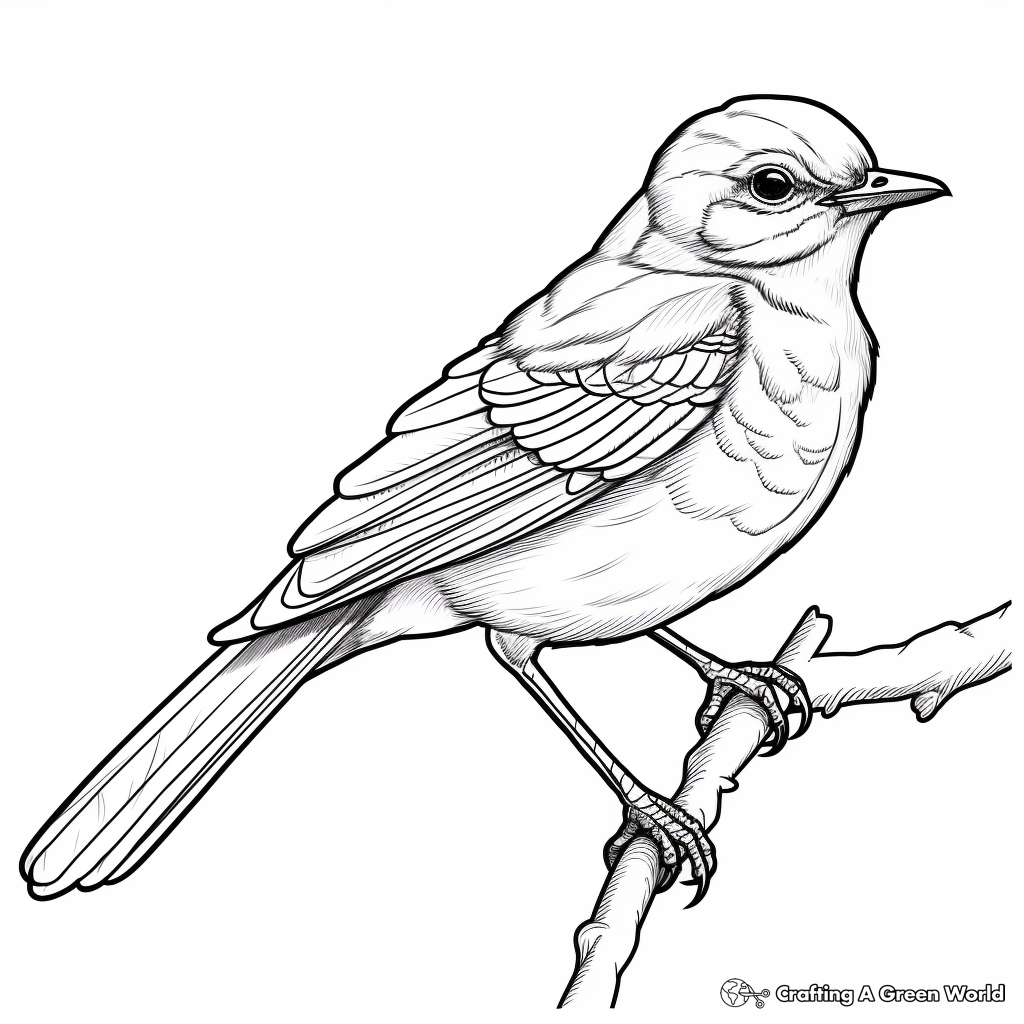 Mockingbird coloring pages