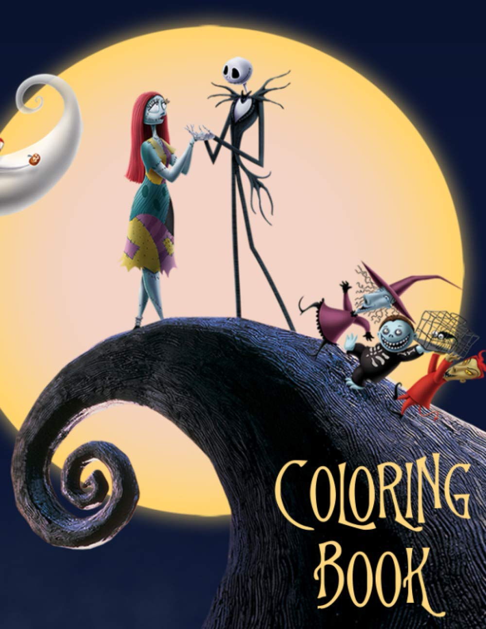 The nightmare before christmas coloring book for adult and kid coloring book with unofficial high quality coloring pages for christmas by jack skellington