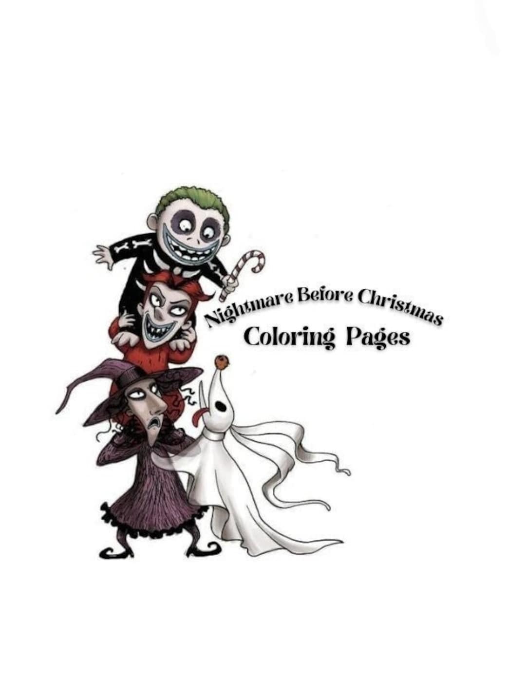 The nightmare before christmas coloring pages illustrations of jack skeleton and more for relaxation