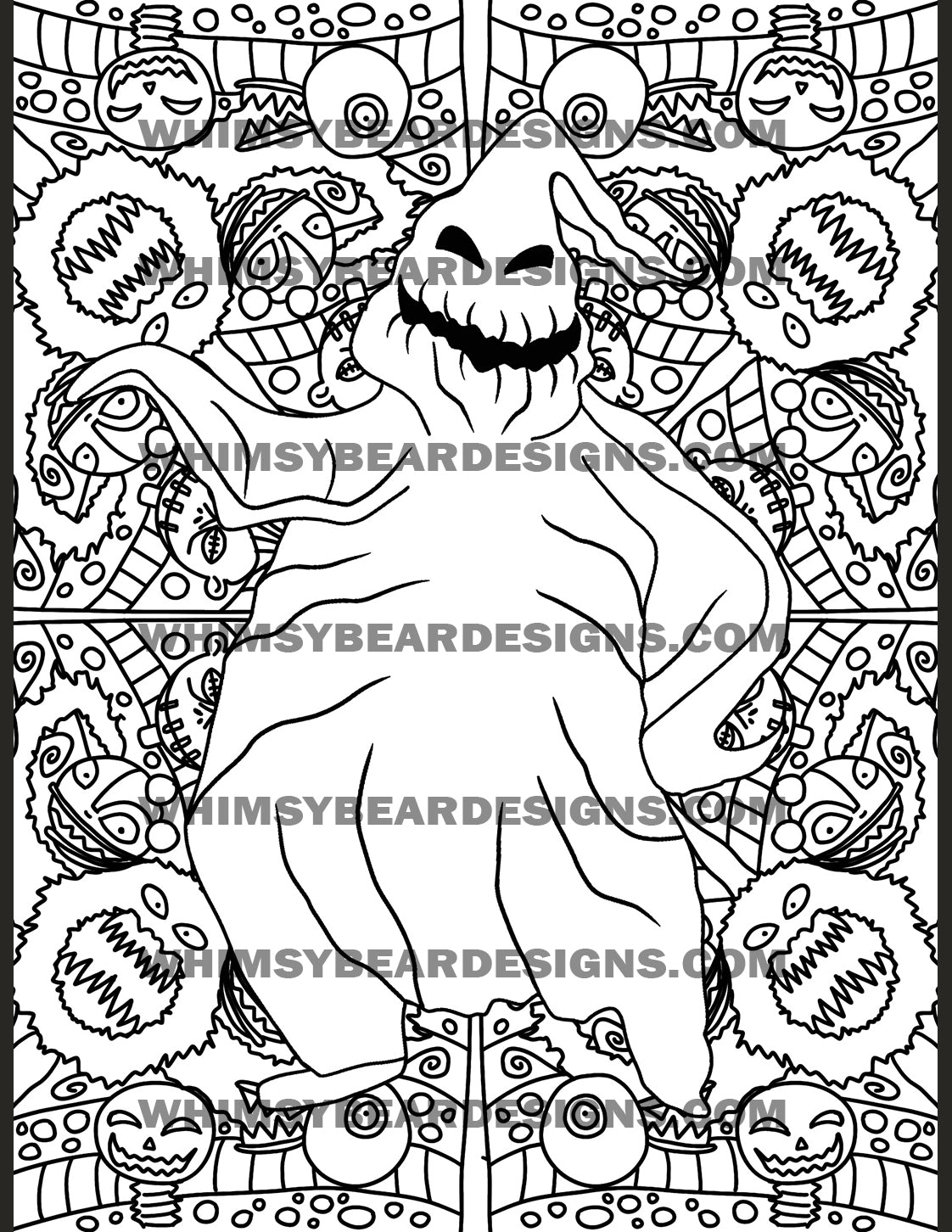 Nightmare before christmas coloring sheets â whimsy bear