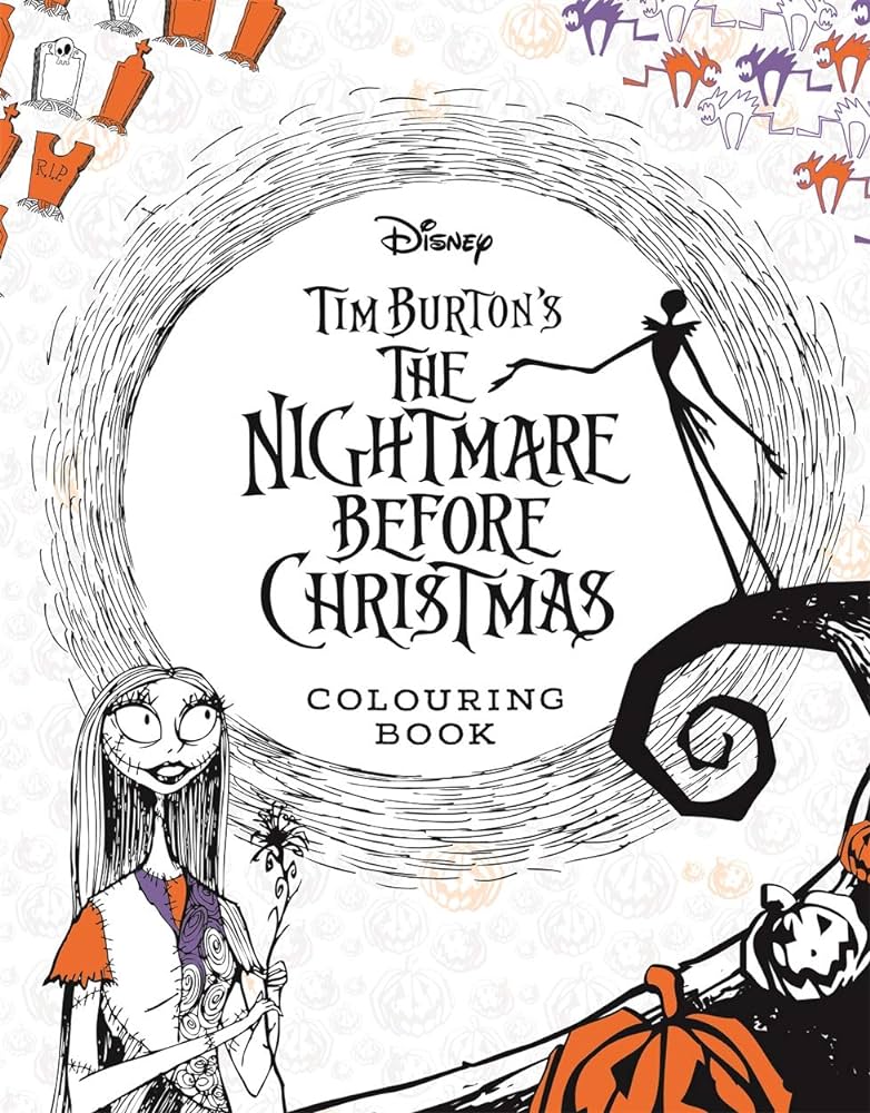 Disney tim burtons the nightmare before christmas louring walt disney books