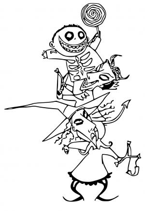 Free printable nightmare before christmas coloring pages for adults and kids