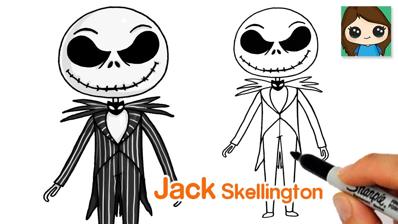 How to draw jack skellington easy the nightare before christas