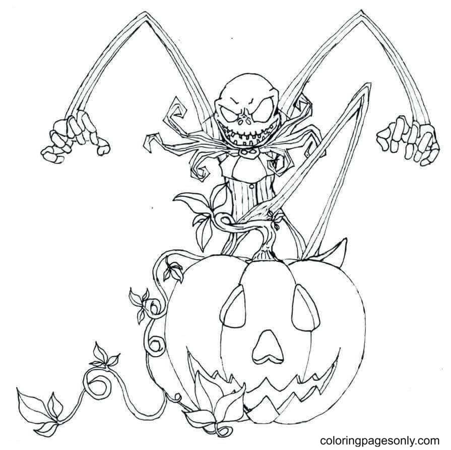 Nightmare before christmas coloring pages printable for free download