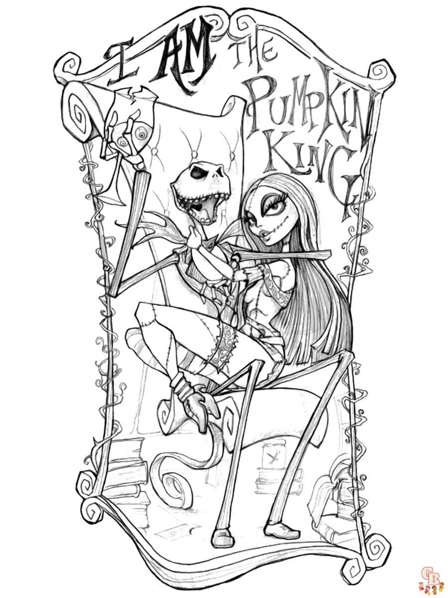 Free printable nightmare before christmas coloring pages