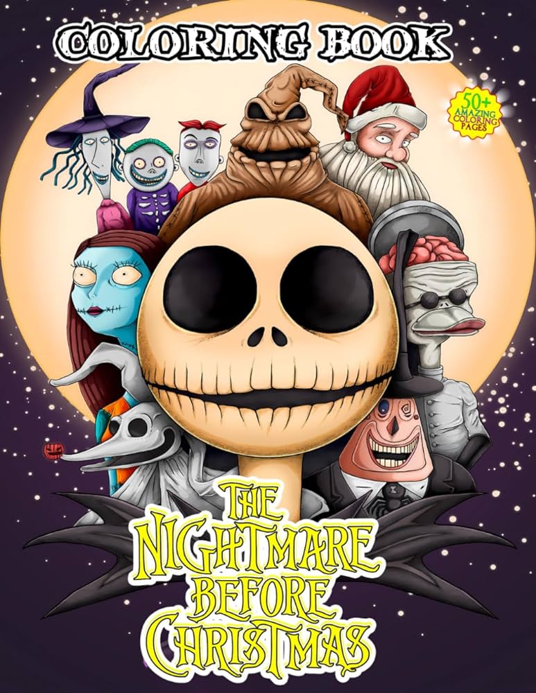 The nightmare coloring book halloween coloring books with colouring pages featuring stunning illustrations about iconic scenes and characters for to celebrate holiday with joy and relaxation bayron redd