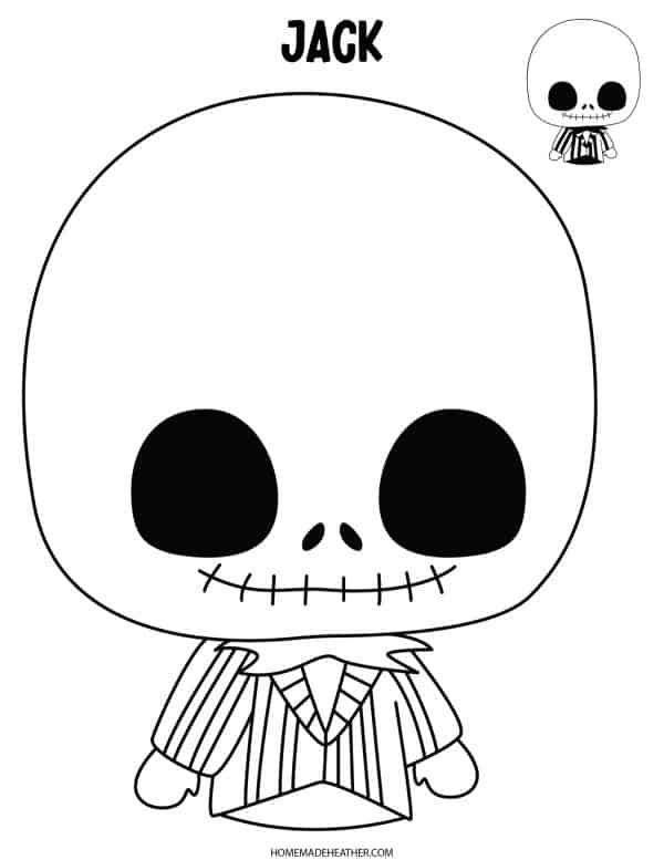 Jack skellington coloring pages homemade heather