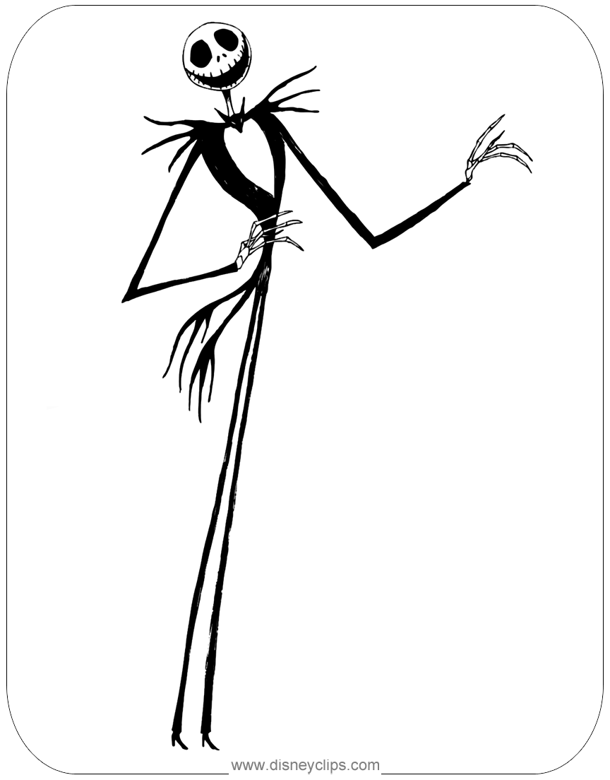 The nightmare before christmas coloring pages