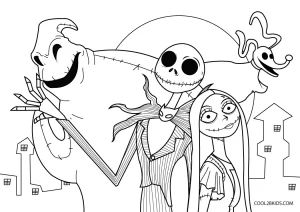 Free printable nightmare before christmas coloring pages for kids christmas coloring pages free halloween coloring pages disney coloring pages printables