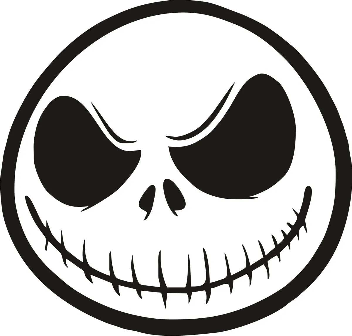 Jack skellington nightmare before christmas del vinyl r window sticker