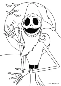 Free printable nightmare before christmas coloring pages for kids