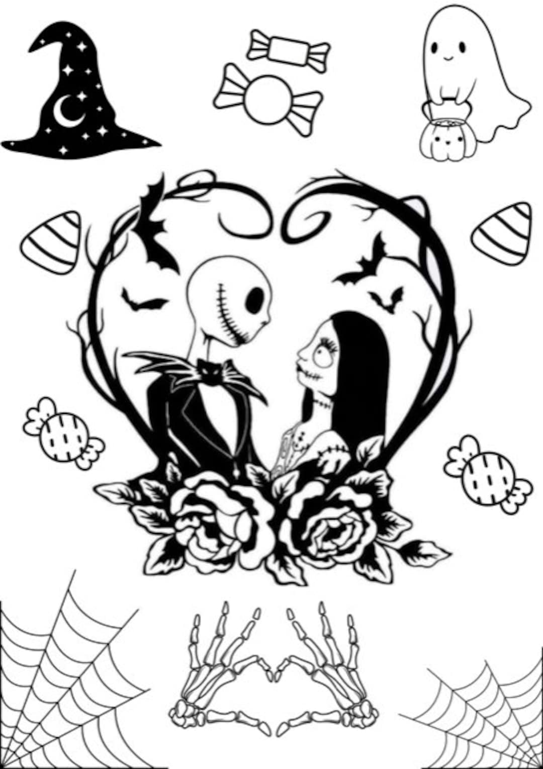 Nightmare before christmas coloring page