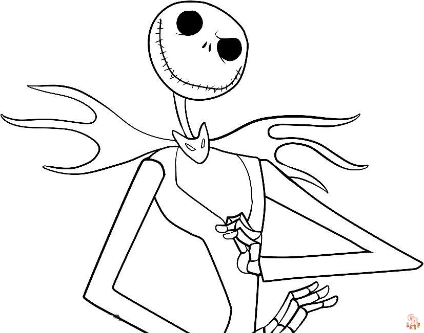 Get creative with jack skellington coloring pages