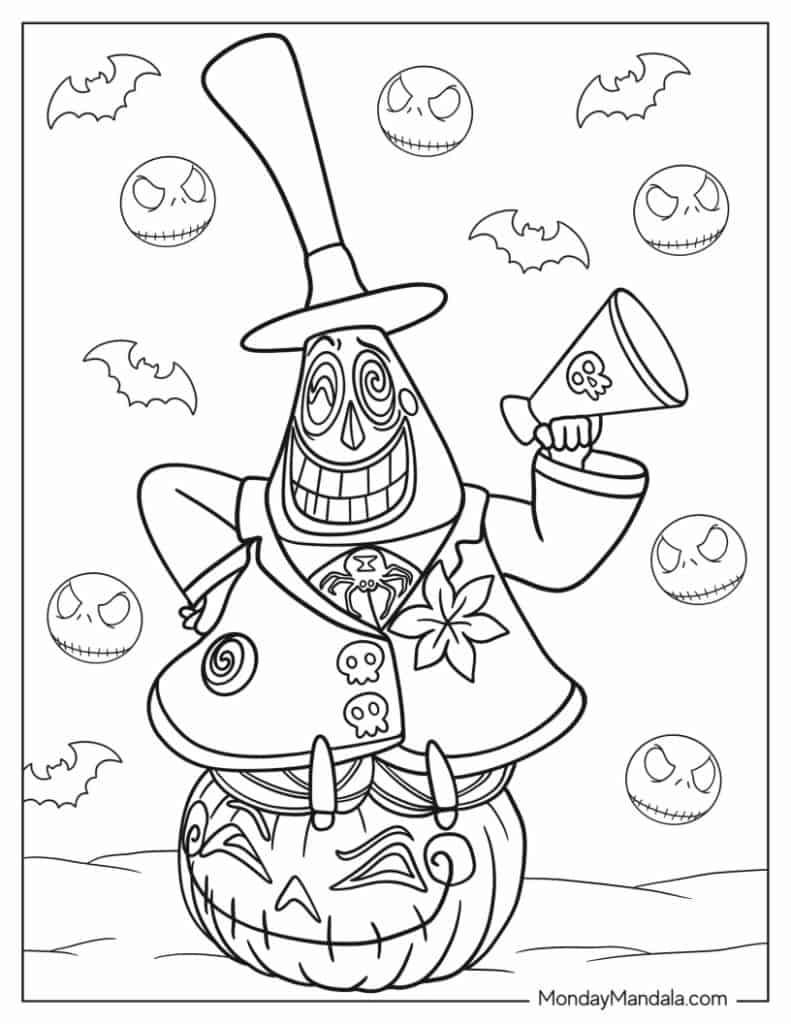 Nightmare before christmas coloring pages free pdfs