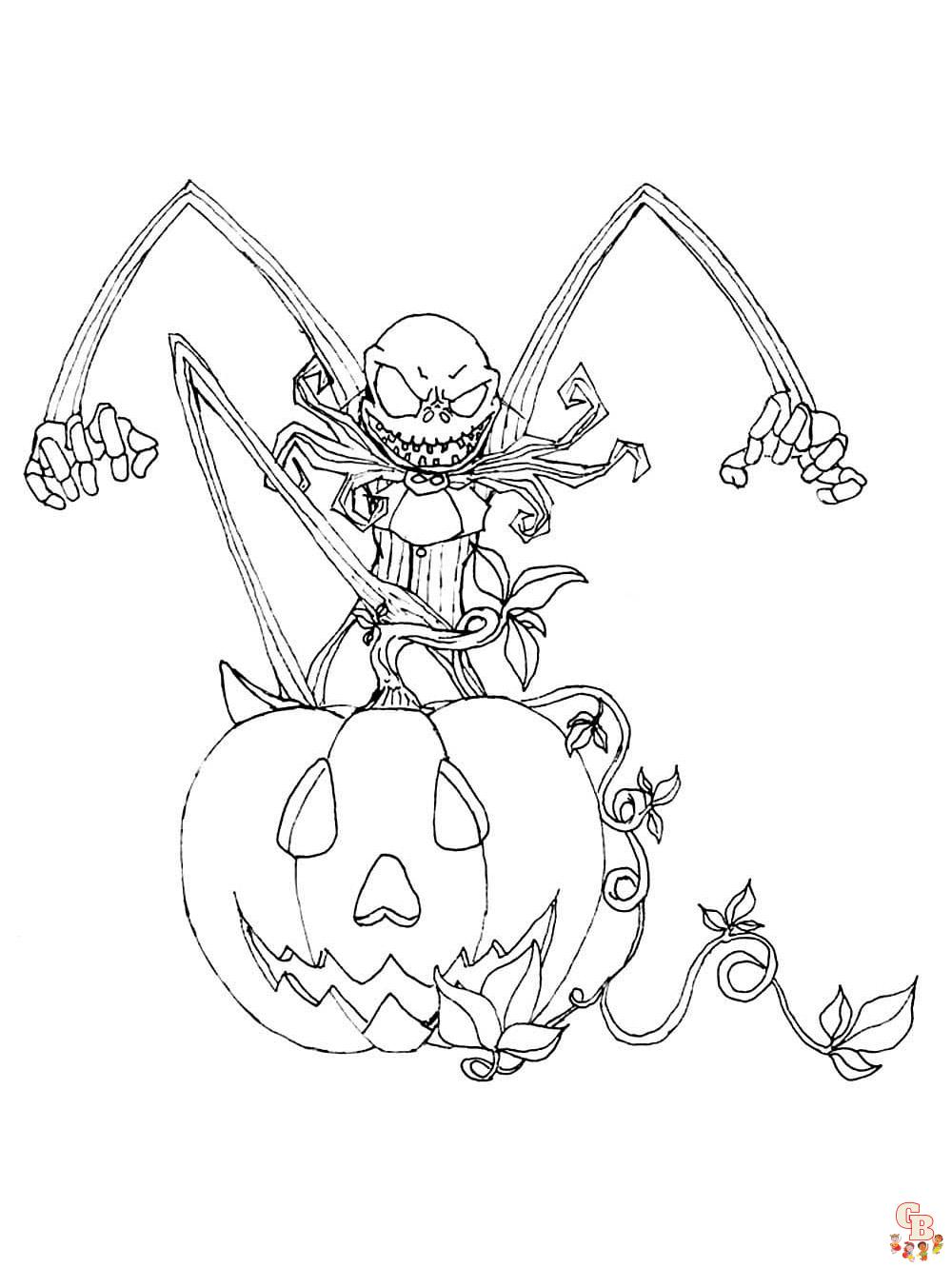 Free printable nightmare before christmas coloring pages