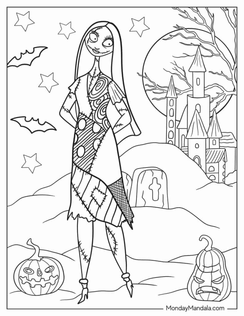 Nightmare before christmas coloring pages free pdfs