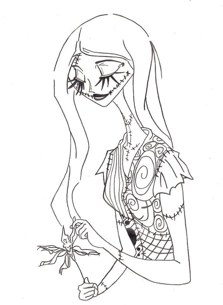 Nightmare before christmas colouring pages