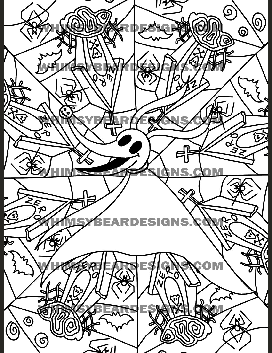 Nightmare before christmas coloring sheets â whimsy bear