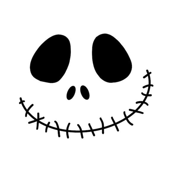 Jack skellington face the nightmare before christmas digital files svgpdfpngjpeg halloween coloring pages pumpkin carving stencil