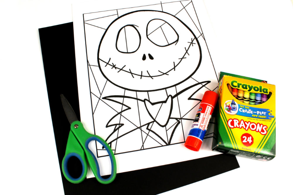 Jack skellington line study coloring page