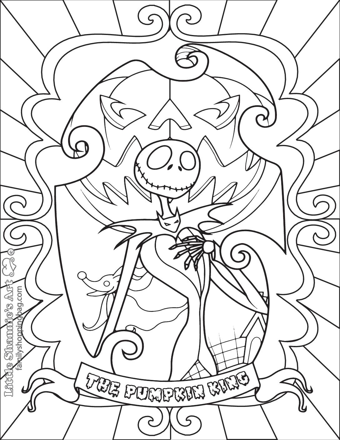 Coloring page nightmare bc