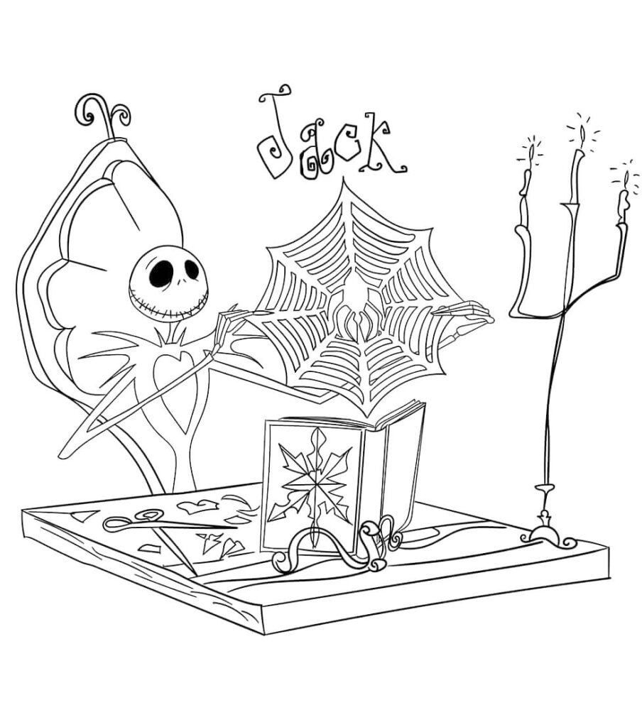 Free printable nightmare before christmas coloring pages