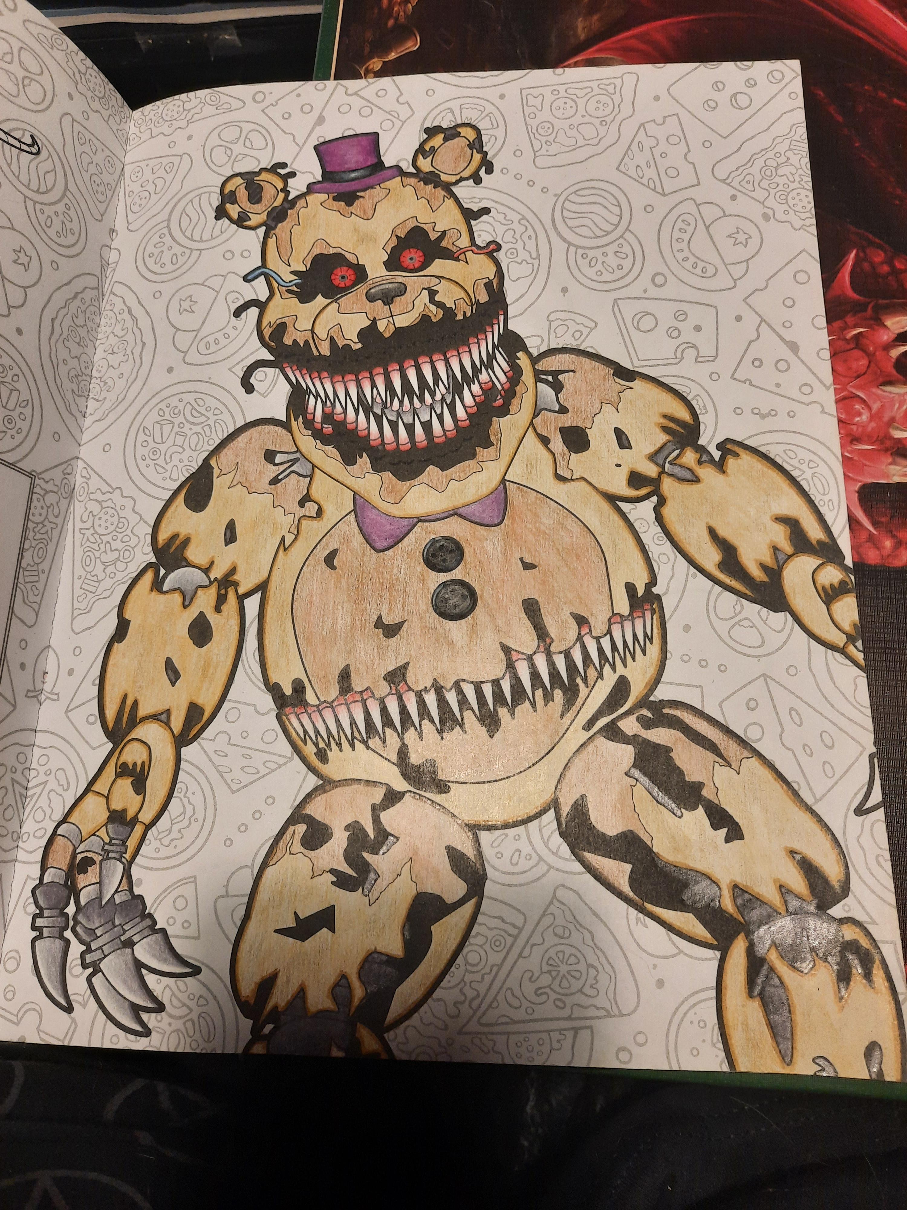 First page of the fnaf coloring book rfivenightsatfreddys