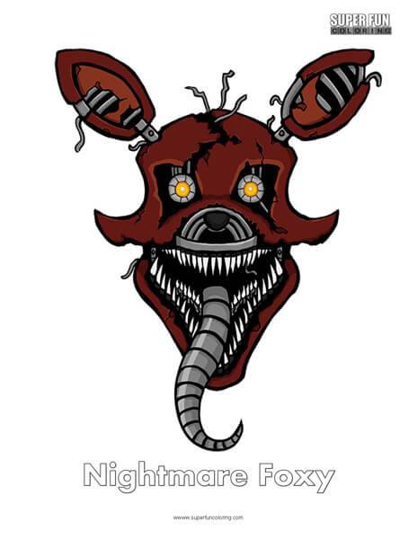 Nightmare foxy coloring sheet