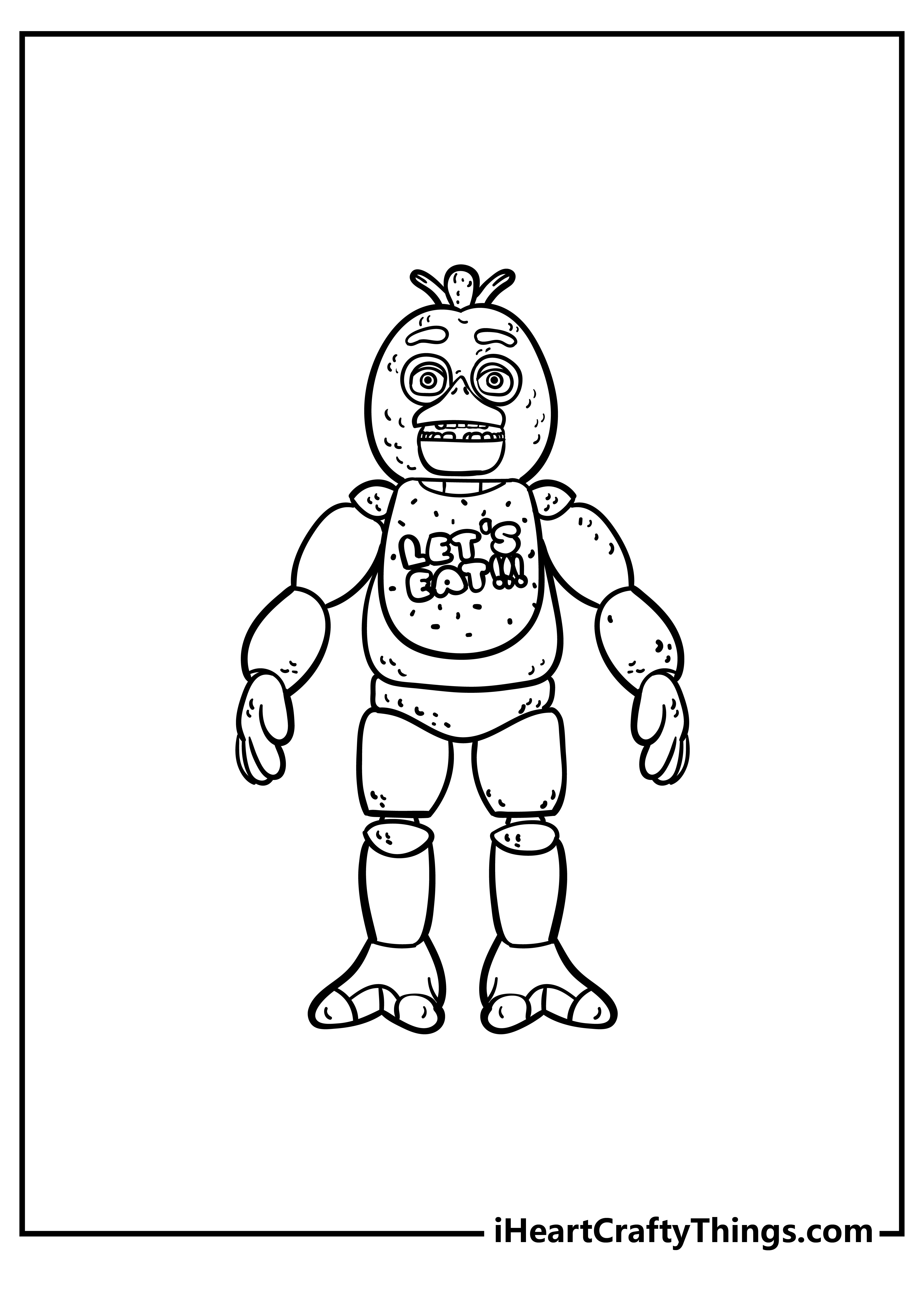 Five nights at freddys coloring pages free printables