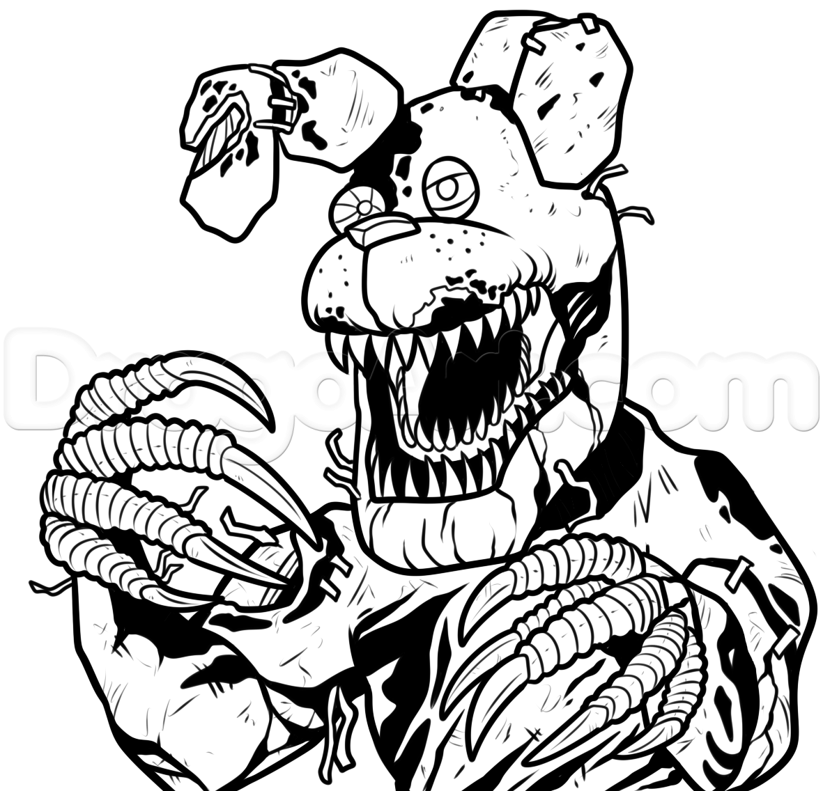 Bonnie coloring pages nightmare drawing fnaf coloring pages monster coloring pages coloring pages