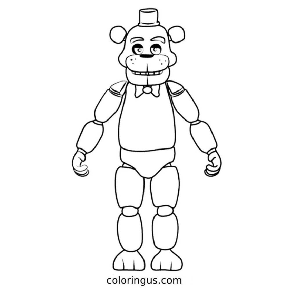 Nightmare freddy coloring pages in pdf