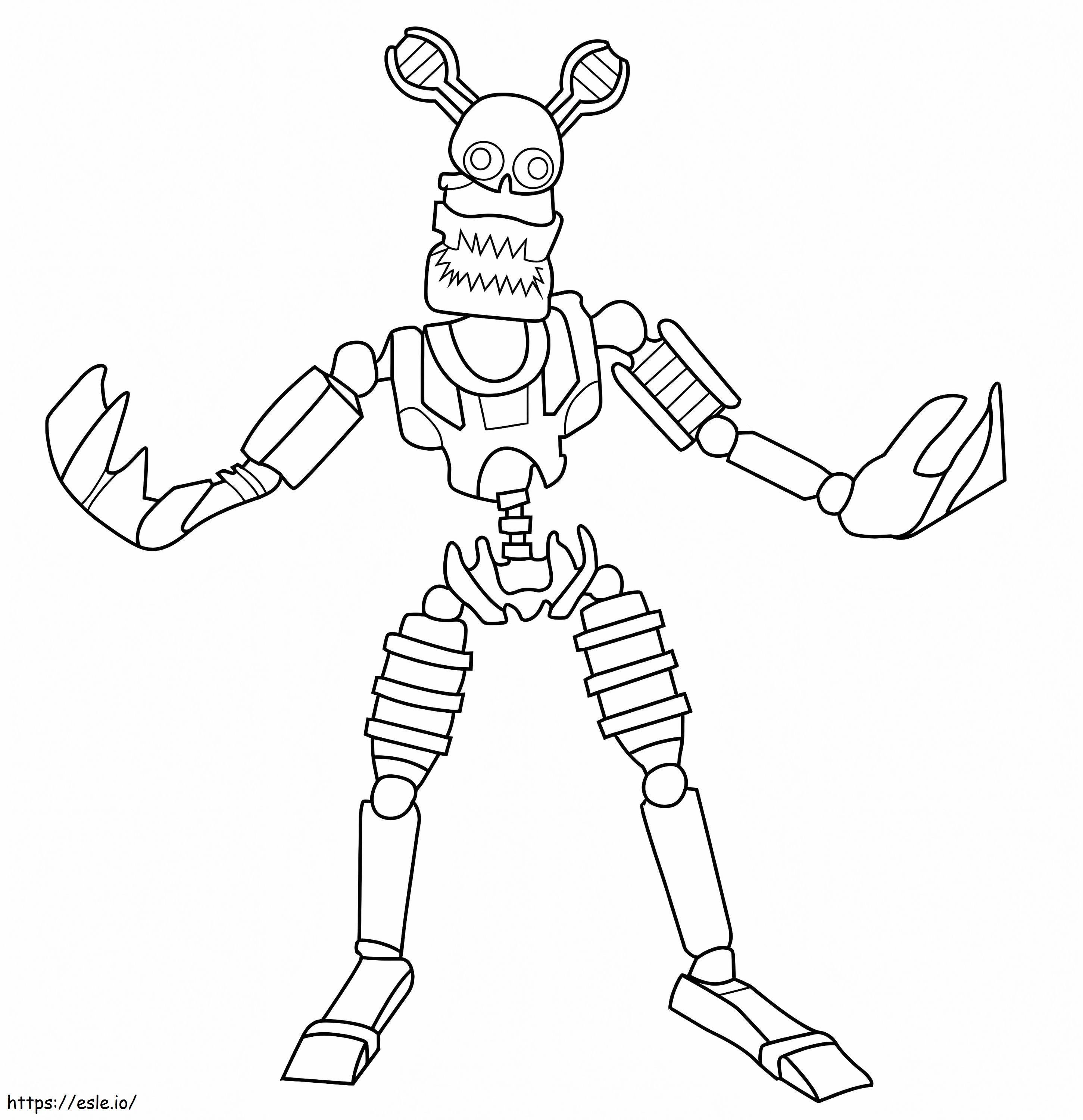 Nightmare endo fnaf coloring page