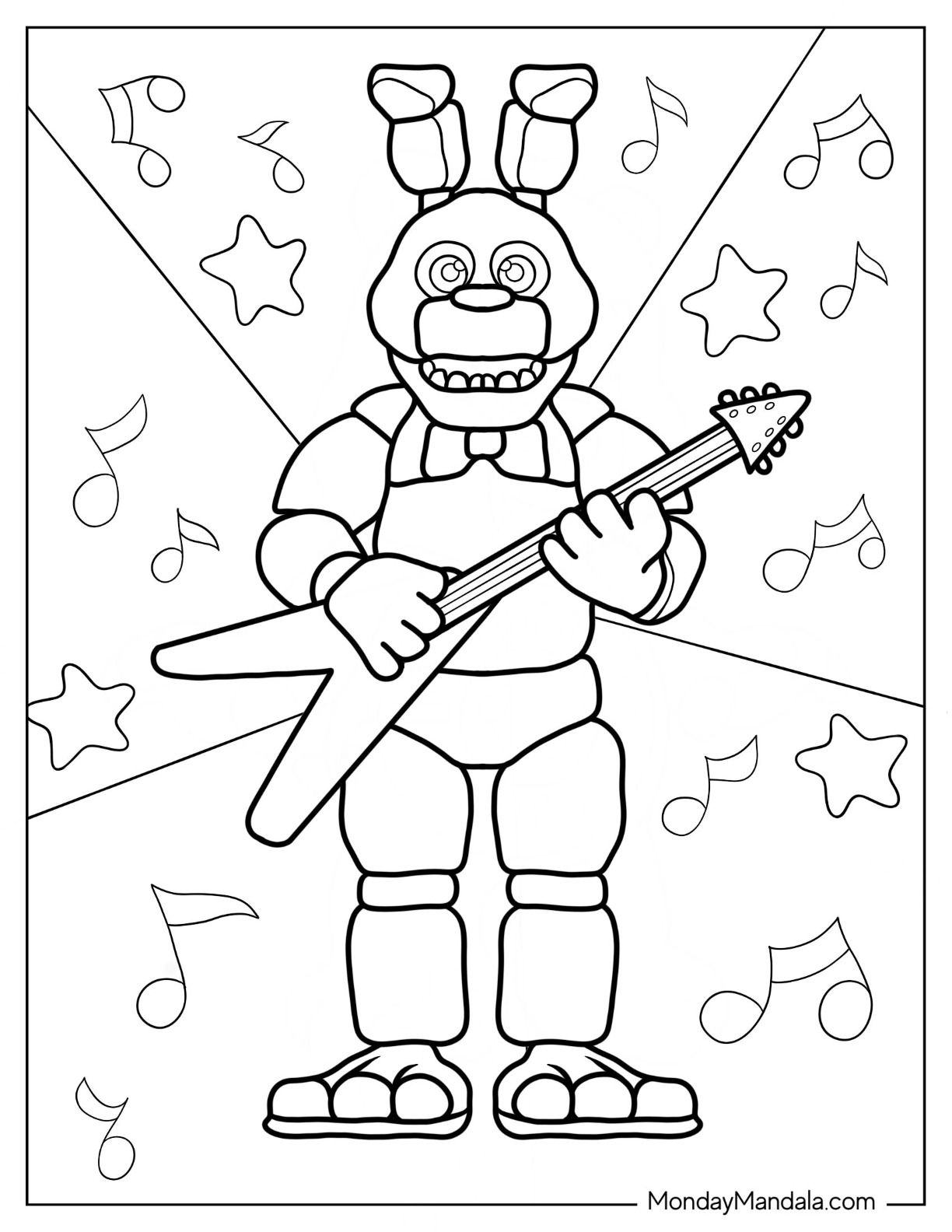 Five nights at freddies coloring pages free pdf printables