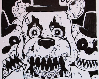 Fnaf inktober nightmare freddy