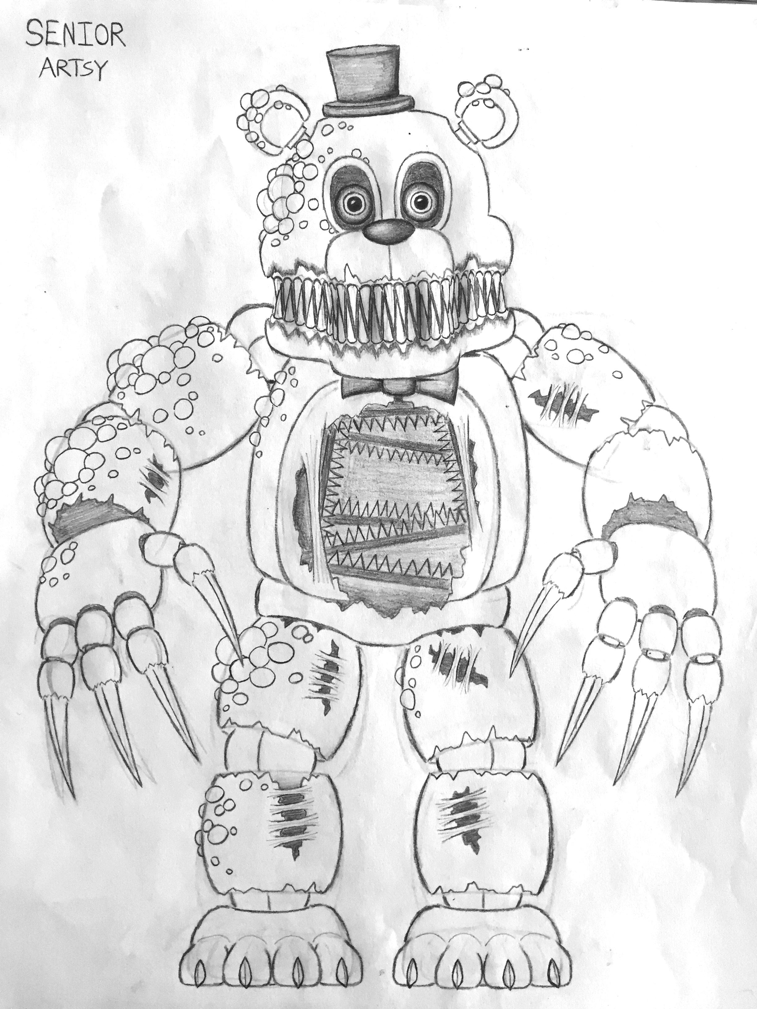 Twisted freddy sketch rfivenightsatfreddys