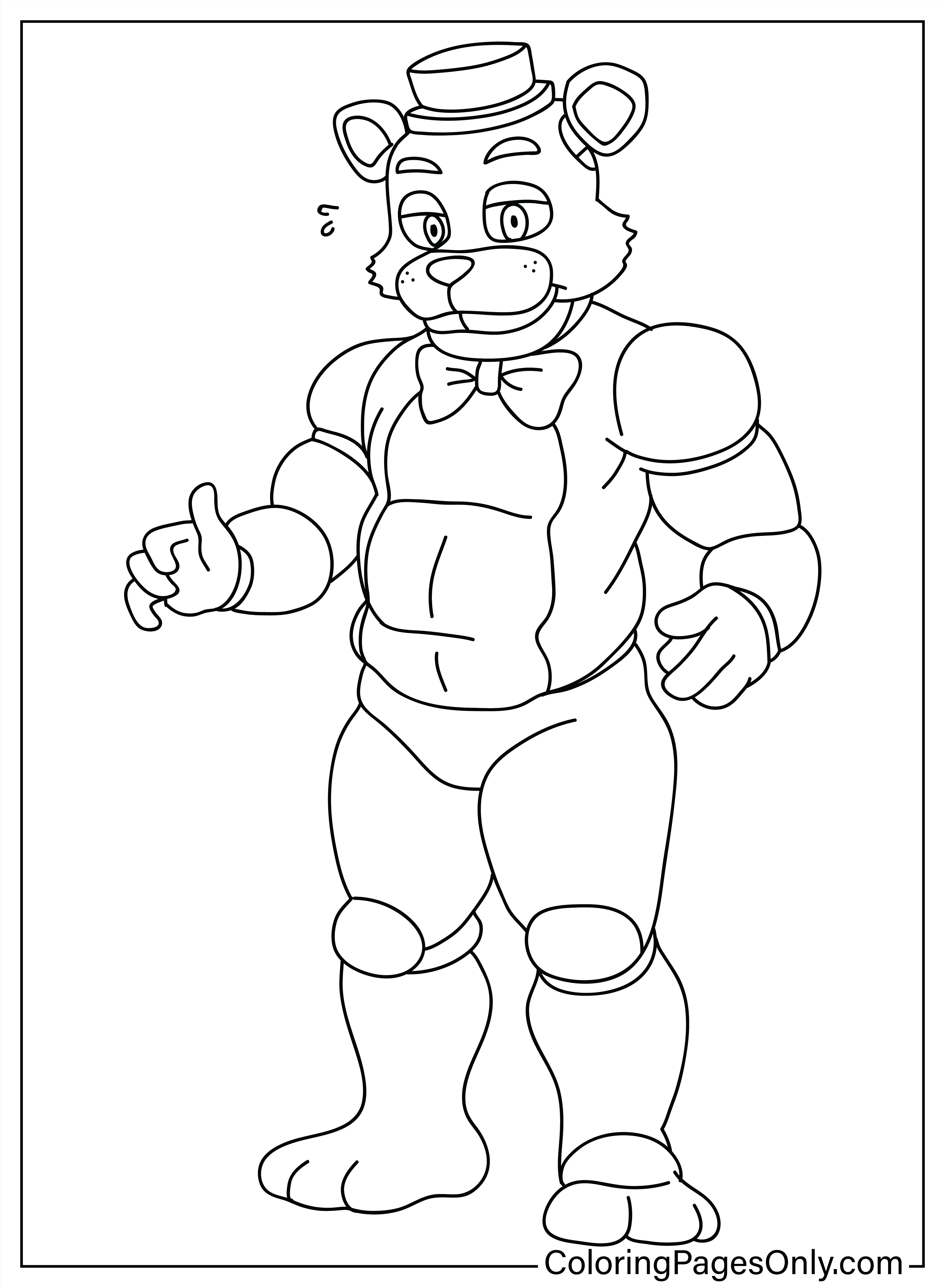 Nightmare freddy coloring page