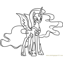 Nightmare moon coloring pages for kids