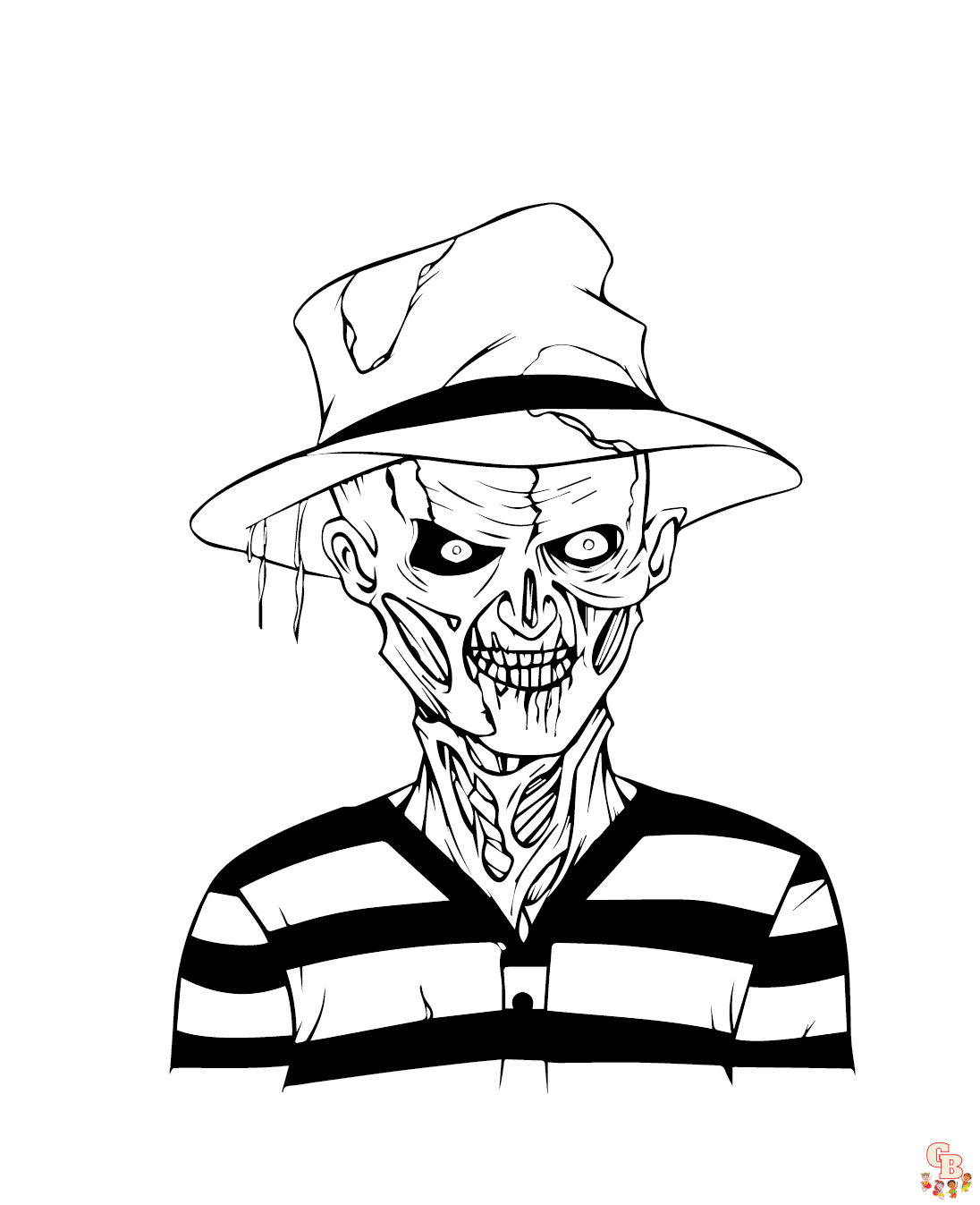 Printable freddy krueger coloring pages free for kids and adults