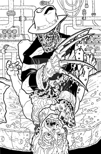 Freddy krueger by superleezard monster coloring pages skull coloring pages graffiti style art