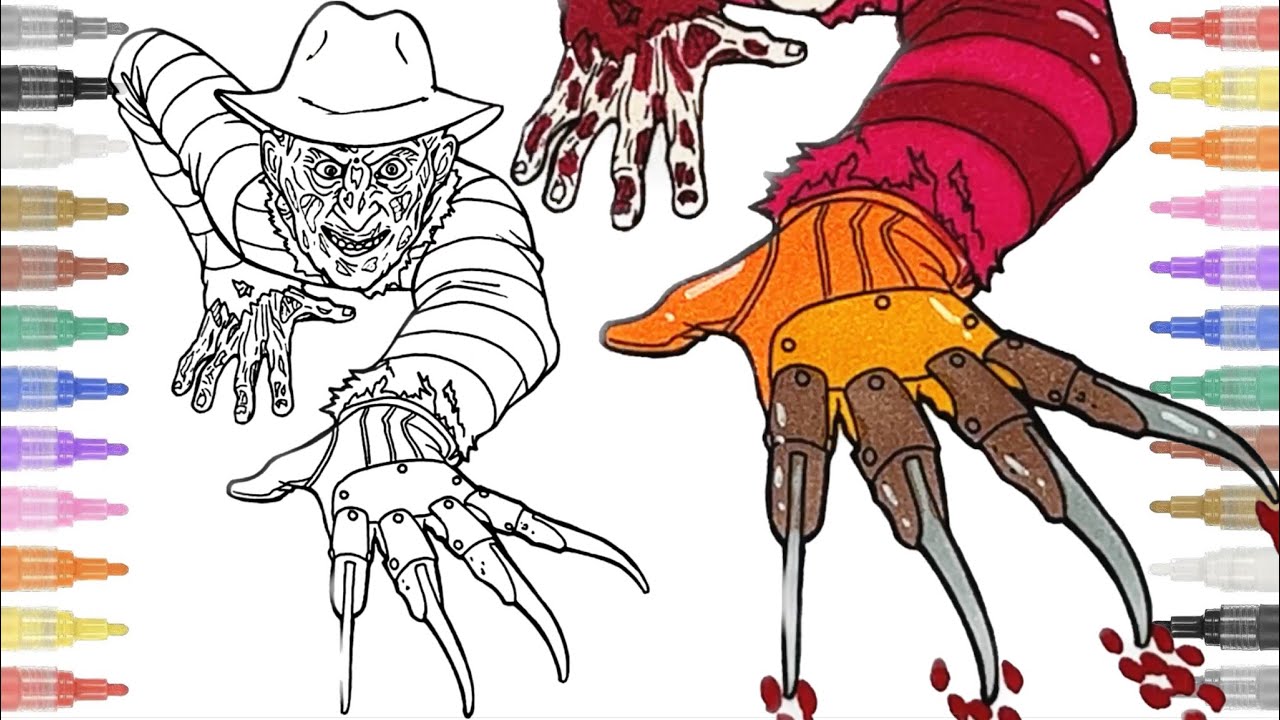 Night coloring session freddy krueger coloring sounds ncs