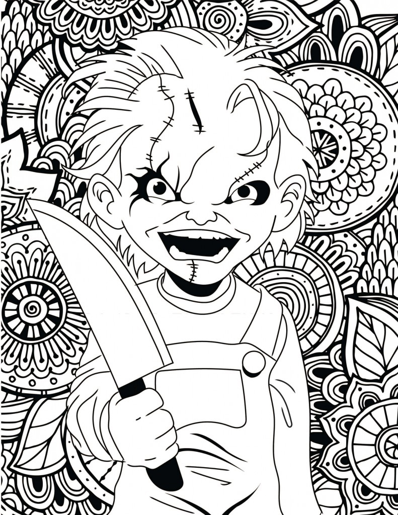 Printable horror movie coloring pages