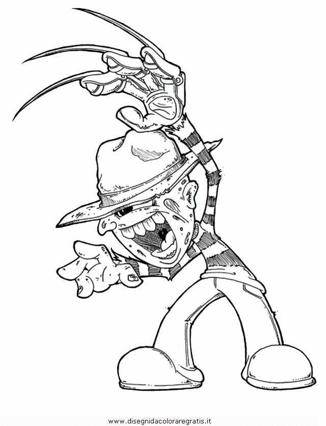 Freddy krueger coloring page coloring pages coloring pages to print funny easy drawings