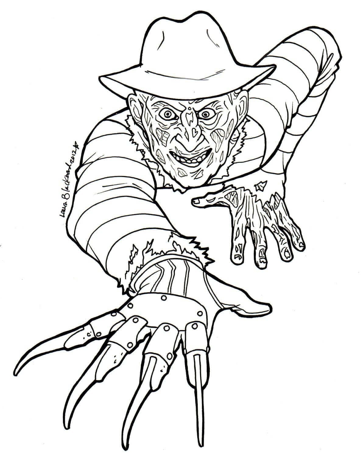 Freddy krueger coloring pages