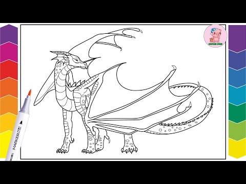 Coloring wings of fire dragon coloring pages for kids