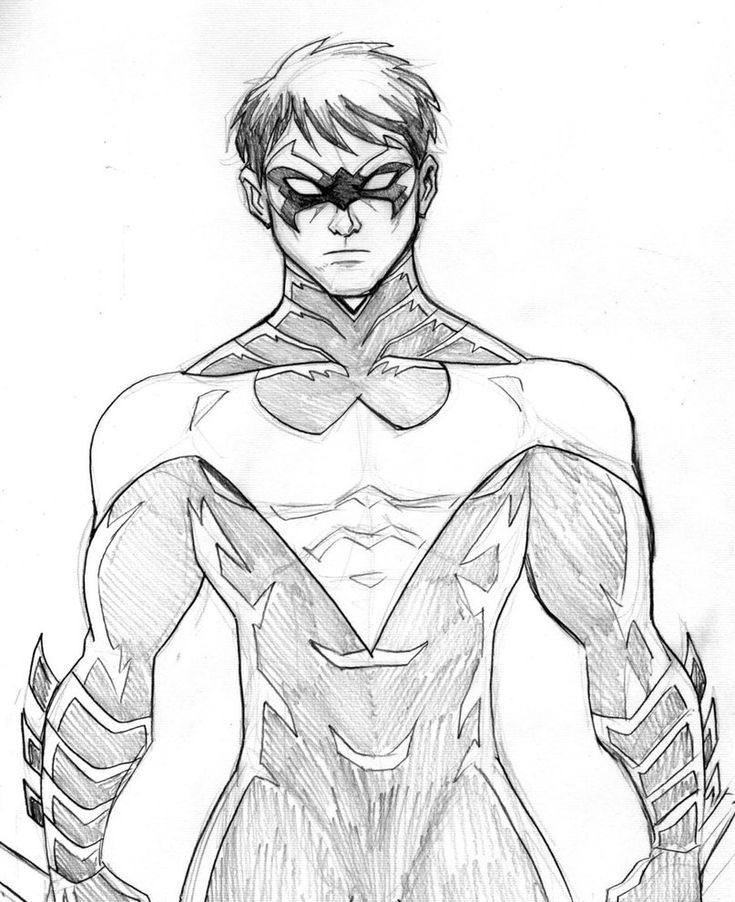 Nightwing coloring pages printable drawing superheroes batman drawing ic art