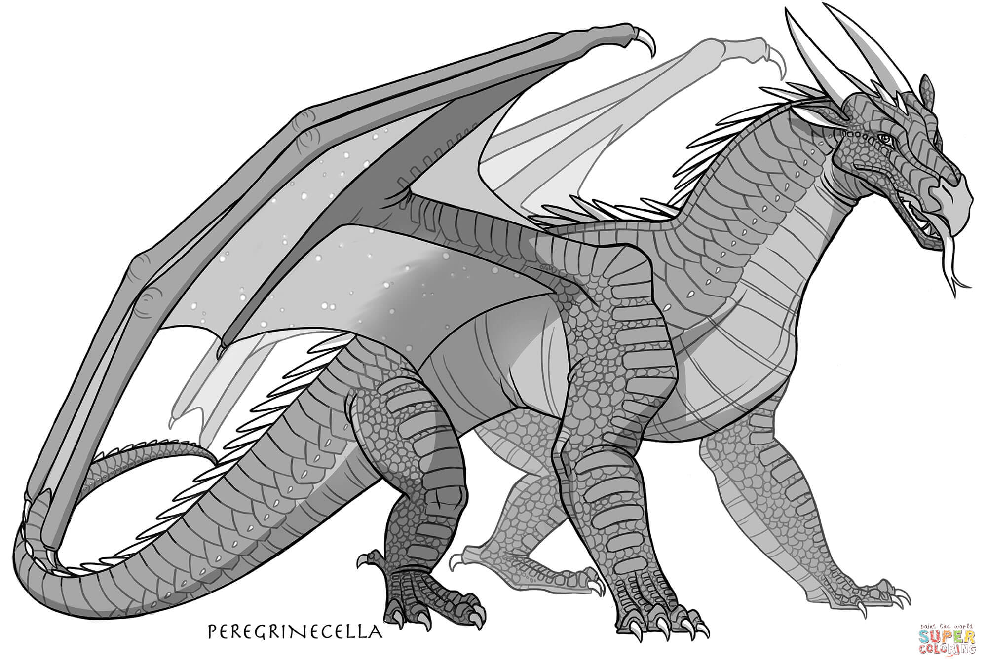 Nightwing dragon coloring page free printable coloring pages