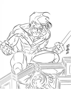 Nightwing coloring pages