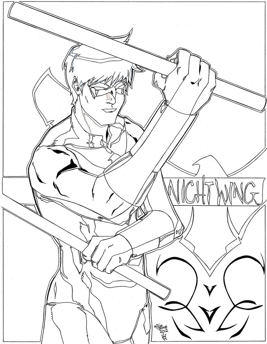 Free printable nightwing coloring pages for kids superhero coloring pages superhero coloring coloring pages